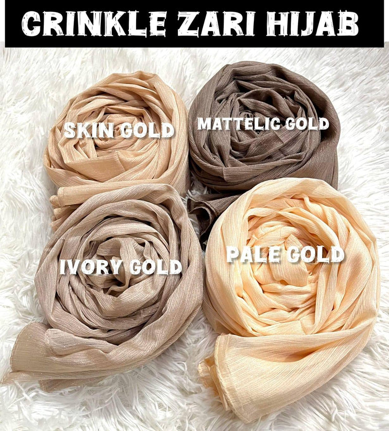 CRINCKLE ZARI HIJABS
