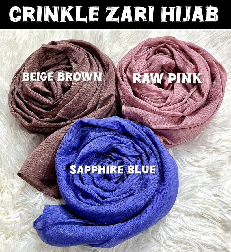 CRINCKLE ZARI HIJABS