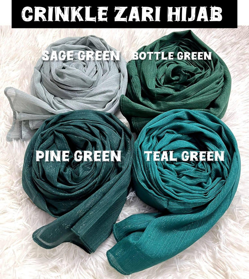 CRINCKLE ZARI HIJABS