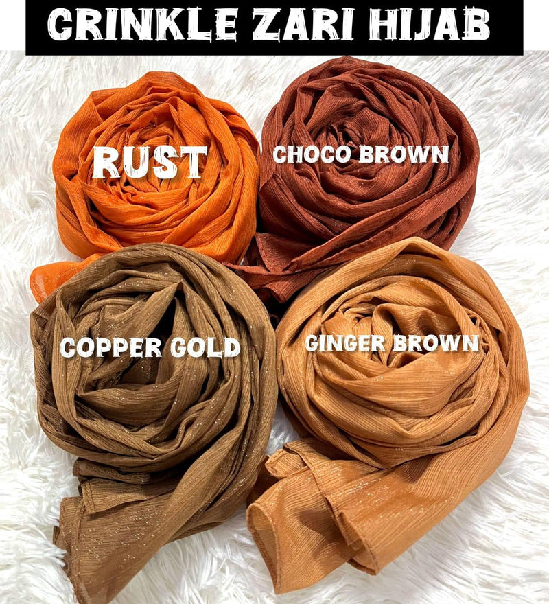 CRINCKLE ZARI HIJABS