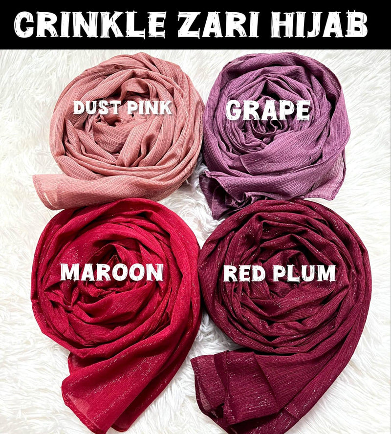 CRINCKLE ZARI HIJABS