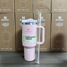 Drinkware 40oz Insulated Tumbler Thermos Flask with Straw & Lid